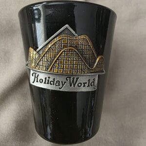 RARE Holiday World Indiana Theme Park Pewter Roller Coaster Decal